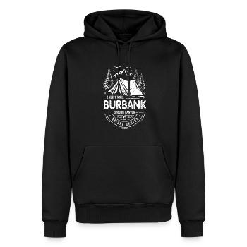 Burbank California Stough Canyon Naturzentrum - Männer Premium Bio Hoodie - Schwarz - Vorne - Nico (187cm)