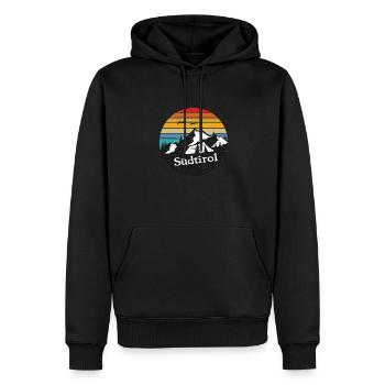 Skier Vintage Tyrol du Sud Eagle Cadeau d’armoiries - Sweat à capuche Premium bio Homme - noir - Devant - Nico (187cm)