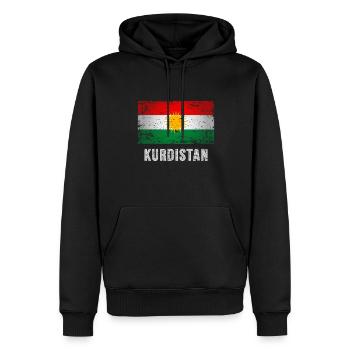Kurdische Flagge Kurdistan - Männer Premium Bio Hoodie - Schwarz - Vorne - Nico (187cm)