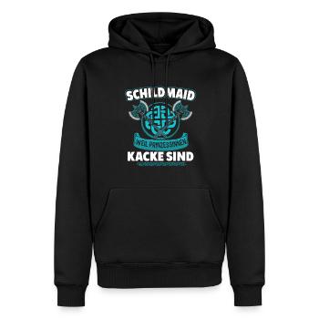 Schildmaid Weil Prinzessinnen Kacke Sind - Männer Premium Bio Hoodie - Schwarz - Vorne - Nico (187cm)
