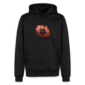Paw Print Galaxy Dogs Amoureux des chiens Gassi - Sweat à capuche Premium bio Homme - noir - Devant - Nico (187cm)
