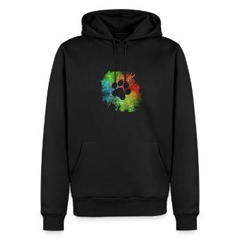 Paw Print Galaxy Dogs Amoureux des chiens Gassi - Sweat à capuche Premium bio Homme - noir - Devant - Nico (187cm)
