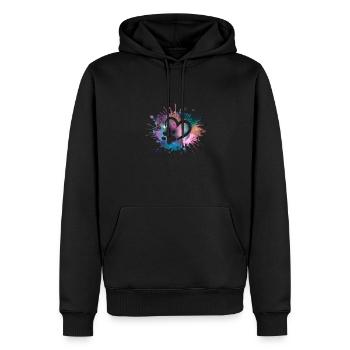 Paw Print Galaxy Dogs Amoureux des chiens Gassi - Sweat à capuche Premium bio Homme - noir - Devant - Nico (187cm)