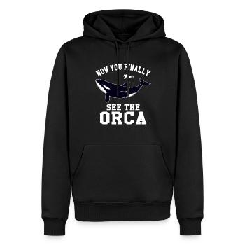 Orque Biologiste marin Épaulard épaulard - Sweat à capuche Premium bio Homme - noir - Devant - Nico (187cm)