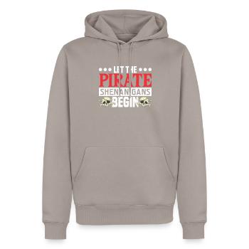Pirate Kids Skull Party Pirates - Men’s Premium Organic Hoodie - taupe - Front - Nico (187cm)