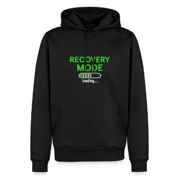 Mode de récupération amusant sur Get Well - Sweat à capuche Premium bio Homme - noir - Devant - Nico (187cm)