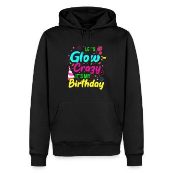 Brillons de folie, c’est mon - Sweat à capuche Premium bio Homme - noir - Devant - Nico (187cm)