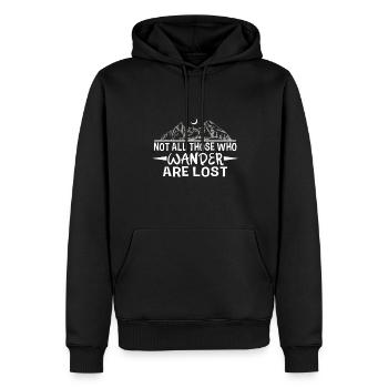 Nicht Alle, Die Wandern, Sind Verloren Wander - Männer Premium Bio Hoodie - Schwarz - Vorne - Nico (187cm)