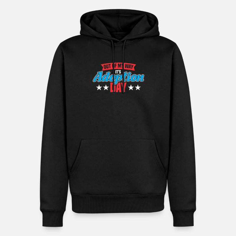 Adoptiert Adoptien Pflegevater Pflegemutter - Männer Premium Bio Hoodie - Schwarz