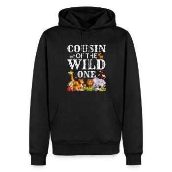 Safari Wildlife Africa le Grand 5 Zoologie - Sweat à capuche Premium bio Homme - noir - Devant - Nico (187cm)