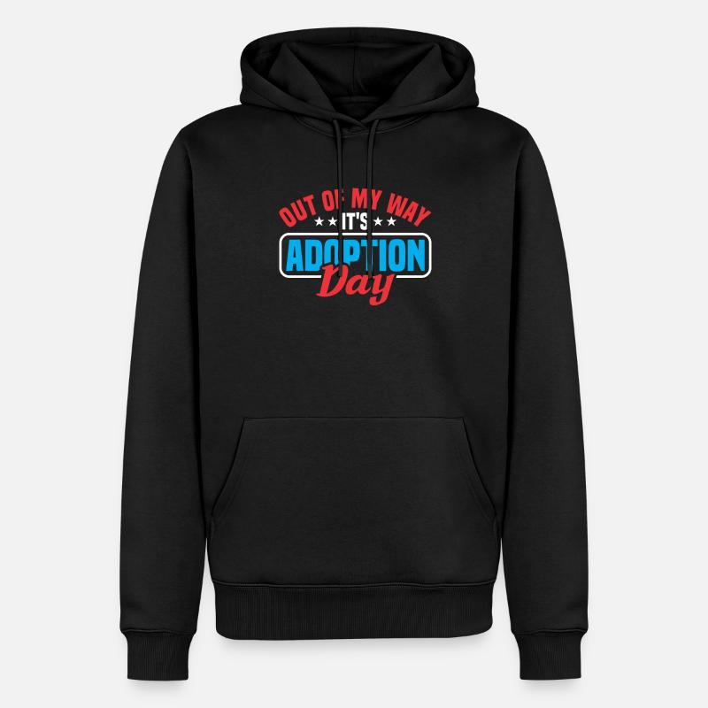 Adoptiert Adoptien Pflegevater Pflegemutter - Männer Premium Bio Hoodie - Schwarz