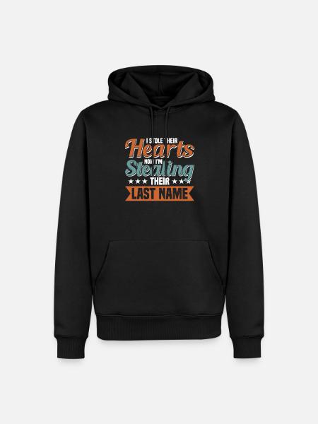 Adoptiert Adoptien Pflegevater Pflegemutter - Männer Premium Bio Hoodie - Schwarz