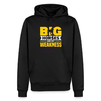 Clydesdale Equestrian Sport Cold Blood Horse Scotland - Men’s Premium Organic Hoodie - black - Front - Nico (187cm)