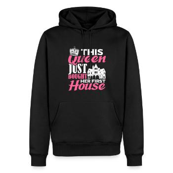Propriétaire Propriétaire Cadeau Propriétaire Propriétaire - Sweat à capuche Premium bio Homme - noir - Devant - Nico (187cm)