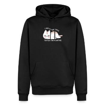 I put my patience to the test - Men’s Premium Organic Hoodie - black - Front - Nico (187cm)