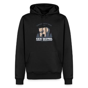 Sawyer Camp Trail San Mateo California Bear Sanctuary - Men’s Premium Organic Hoodie - black - Front - Nico (187cm)