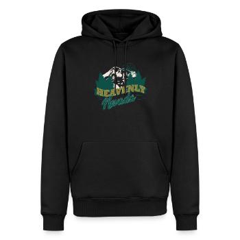 Himmlisches Nevada-Forscher Wanderungs-Gebirgs - Männer Premium Bio Hoodie - Schwarz - Vorne - Nico (187cm)