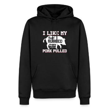 J’aime My Butt, The Funny Grill Grill - Sweat à capuche Premium bio Homme - noir - Devant - Nico (187cm)