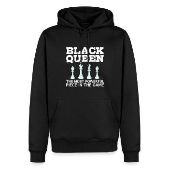 Black Queen Chess Fière histoire afro-américaine - Sweat à capuche Premium bio Homme - noir - Devant - Nico (187cm)