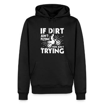 Vintage quand la saleté ne vole pas - Sweat à capuche Premium bio Homme - noir - Devant - Nico (187cm)