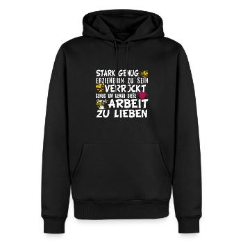 Kita Spruch für Erzieherin Kindergarten - Männer Premium Bio Hoodie - Schwarz - Vorne - Nico (187cm)