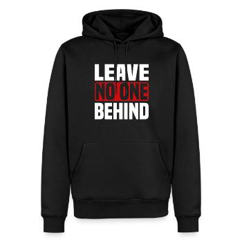 Kein Mensch Ist Illegal Menschenrechte Leave No - Männer Premium Bio Hoodie - Schwarz - Vorne - Nico (187cm)