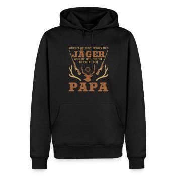 Manche Menschen Nennen Mich Jäger Die Wichtigsten - Männer Premium Bio Hoodie - Schwarz - Vorne - Nico (187cm)