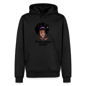 Sassy Black Queen Stolze Afroamerikanische Frauen - Männer Premium Bio Hoodie - Schwarz - Vorne - Nico (187cm)