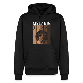 Melanin-Königin Stolzer Schwarzer - Männer Premium Bio Hoodie - Schwarz - Vorne - Nico (187cm)