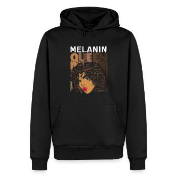Melanin-Königin Stolzer Schwarzer - Männer Premium Bio Hoodie - Schwarz - Vorne - Nico (187cm)