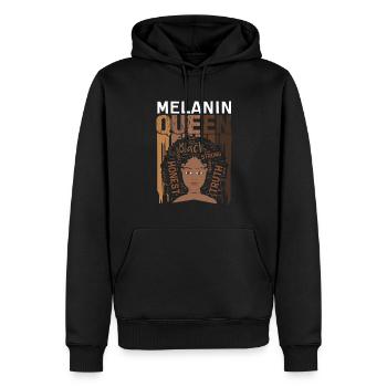 Melanin-Königin Stolzer Schwarzer - Männer Premium Bio Hoodie - Schwarz - Vorne - Nico (187cm)