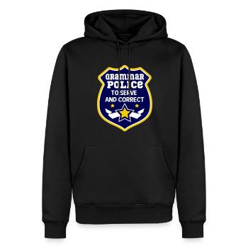 Grammatik-Polizei, Um Lustiges Lehrer-Kostüm Zu - Männer Premium Bio Hoodie - Schwarz - Vorne - Nico (187cm)