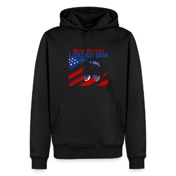 Unordentliches Brötchen Und Geladene Patriotische - Männer Premium Bio Hoodie - Schwarz - Vorne - Nico (187cm)
