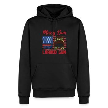 Unordentliches Brötchen Und Geladene Patriotische - Männer Premium Bio Hoodie - Schwarz - Vorne - Nico (187cm)