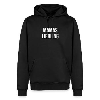 Mamas Liebling Lustige Geschwister Bruder - Männer Premium Bio Hoodie - Schwarz - Vorne - Nico (187cm)