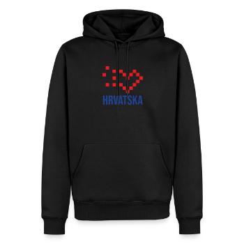 Hrvatska Kroatien Flagge - Männer Premium Bio Hoodie - Schwarz - Vorne - Nico (187cm)