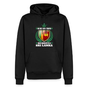 Je dois aller au Sri Lanka - Sweat à capuche Premium bio Homme - noir - Devant - Nico (187cm)