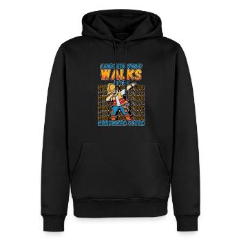 I like romantic walks in the hardware store - Men’s Premium Organic Hoodie - black - Front - Nico (187cm)