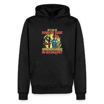 Ich Mag Romantische Spaziergänge Im Baumarkt - Männer Premium Bio Hoodie - Schwarz - Vorne - Nico (187cm)