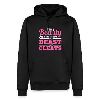 Ich Bin Eine Schönheit Auf Der Straße Und Ein - Männer Premium Bio Hoodie - Schwarz - Vorne - Nico (187cm)