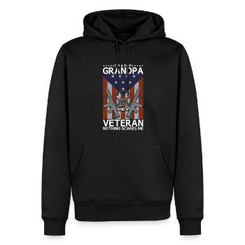 Je suis un père grand-père et une fête des pères expérimentée - Sweat à capuche Premium bio Homme - noir - Devant - Nico (187cm)