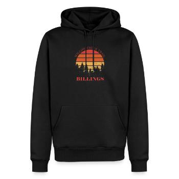 Willow Creek Trail Billings Montana USA Mountains - Men’s Premium Organic Hoodie - black - Front - Nico (187cm)