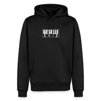 Ausbildung Bestanden Geselle Gesellenprüfung - Männer Premium Bio Hoodie - Schwarz - Vorne - Nico (187cm)