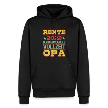 Lustiger Ruhestand Spruch Rentner Opa Großvater - Männer Premium Bio Hoodie - Schwarz - Vorne - Nico (187cm)