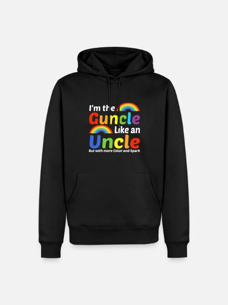 Funny Guncle-homosexual - Men’s Premium Organic Hoodie - black