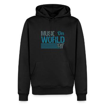Musique dans le monde par Musician Lovers DJ - Sweat à capuche Premium bio Homme - noir - Devant - Nico (187cm)