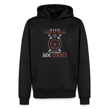 Ich Zögere Nicht, Ich Mache Nebenquests RPG Table - Männer Premium Bio Hoodie - Schwarz - Vorne - Nico (187cm)