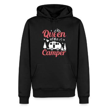Queen Of The Camper Camping Caravan - Männer Premium Bio Hoodie - Schwarz - Vorne - Nico (187cm)