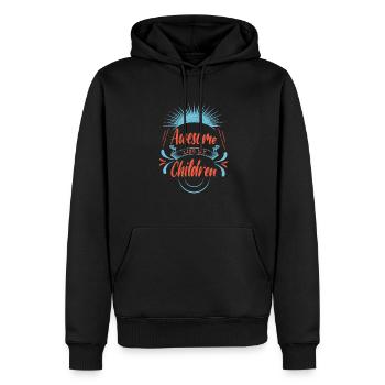 Genial Wie Meine Kinder Zitieren Kindergeschenk - Männer Premium Bio Hoodie - Schwarz - Vorne - Nico (187cm)