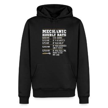 Mechanical Ignition - Work Engineer - Men’s Premium Organic Hoodie - black - Front - Nico (187cm)